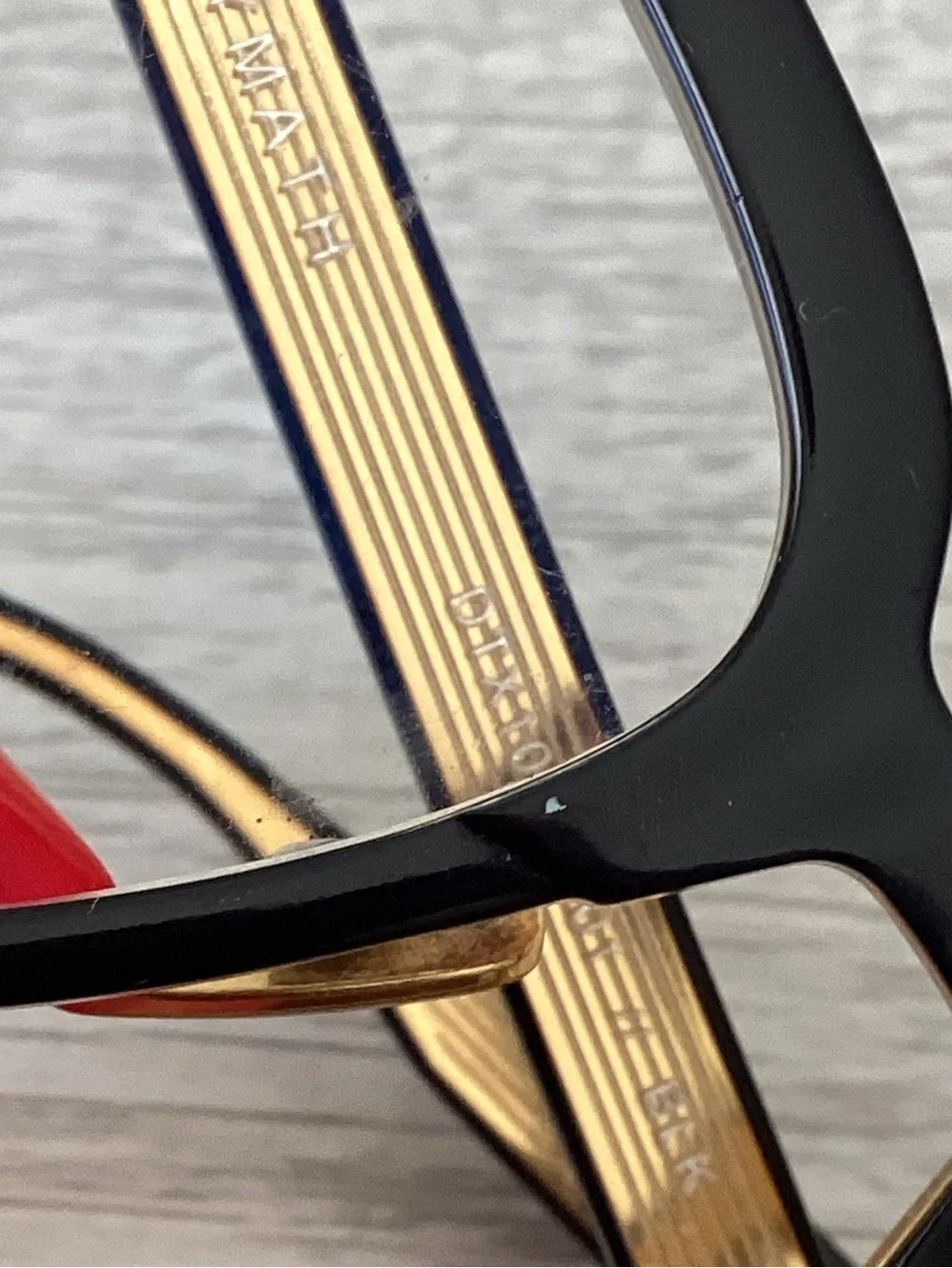 DITA Polymath Black Gold Square Designer Frames Glasses